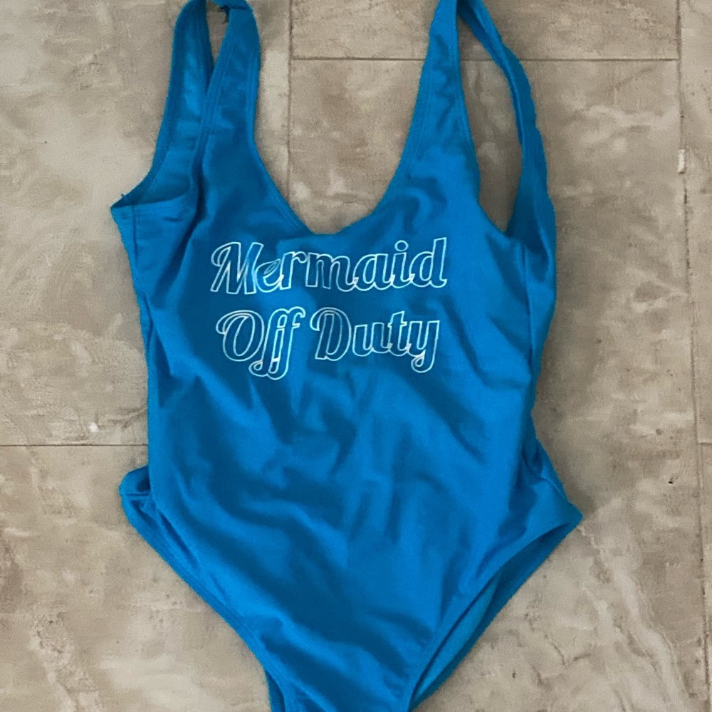 Blue mermaid off duty swimsuit